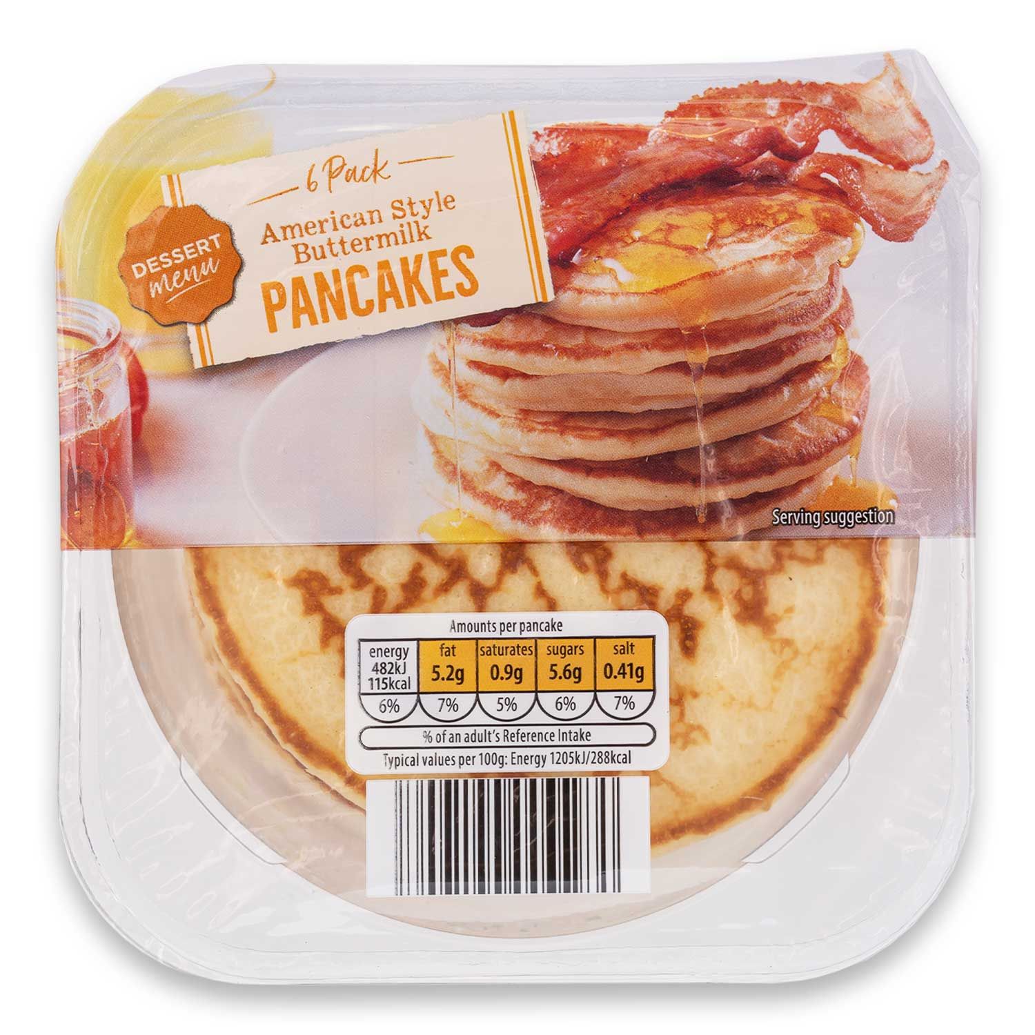 American Style Buttermilk Pancakes 240g 6 Pack Dessert Menu